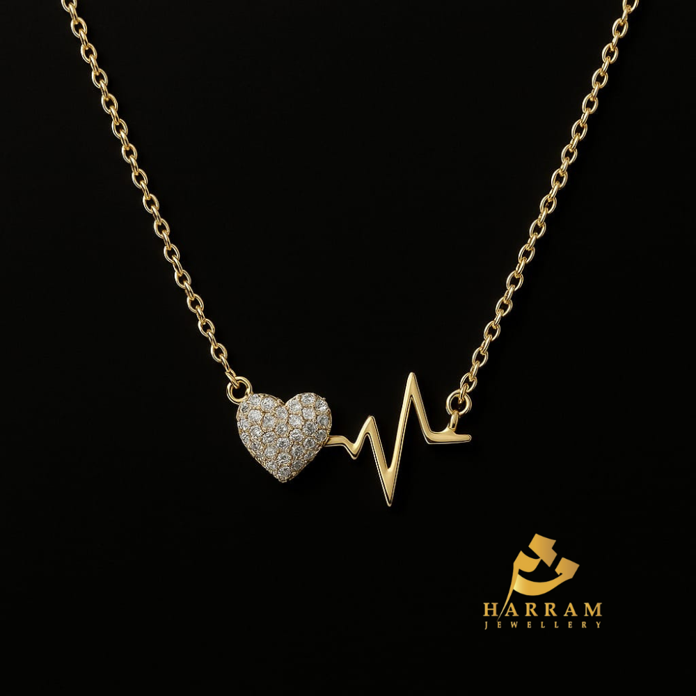 Heartbeat Pulse Pendant Necklace