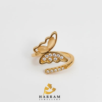 Sparkling Butterfly Ring