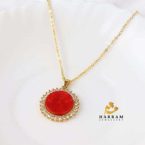 Classic Round Locket and Earring Set