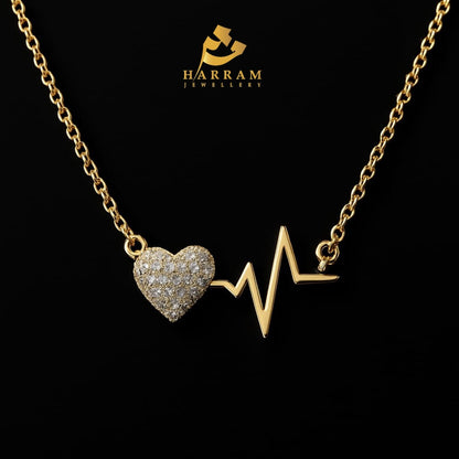 Heartbeat Pulse Pendant Necklace