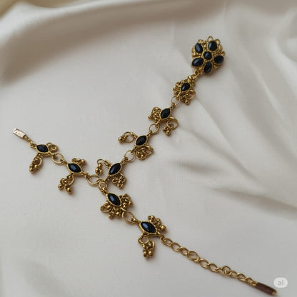 Black and Golden Hand Harness Bracelet (Anja Design)