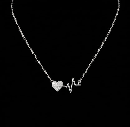 Heartbeat Pulse Pendant Necklace
