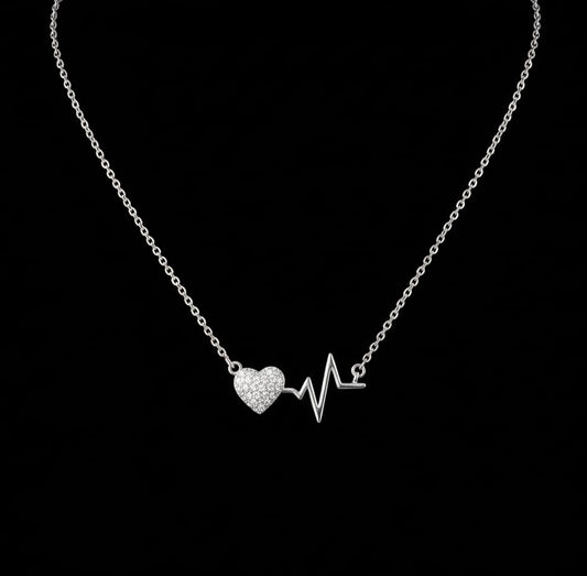 Heartbeat Pulse Pendant Necklace