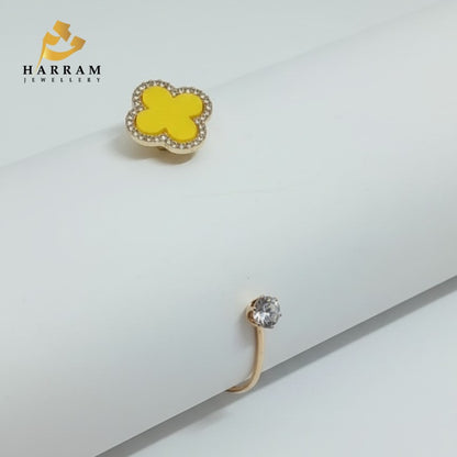 Blush Clover Open Bangle for Women