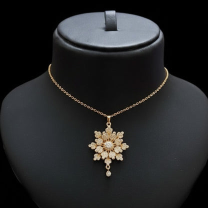 Luxury Gold Flower Jewellery Set for Women